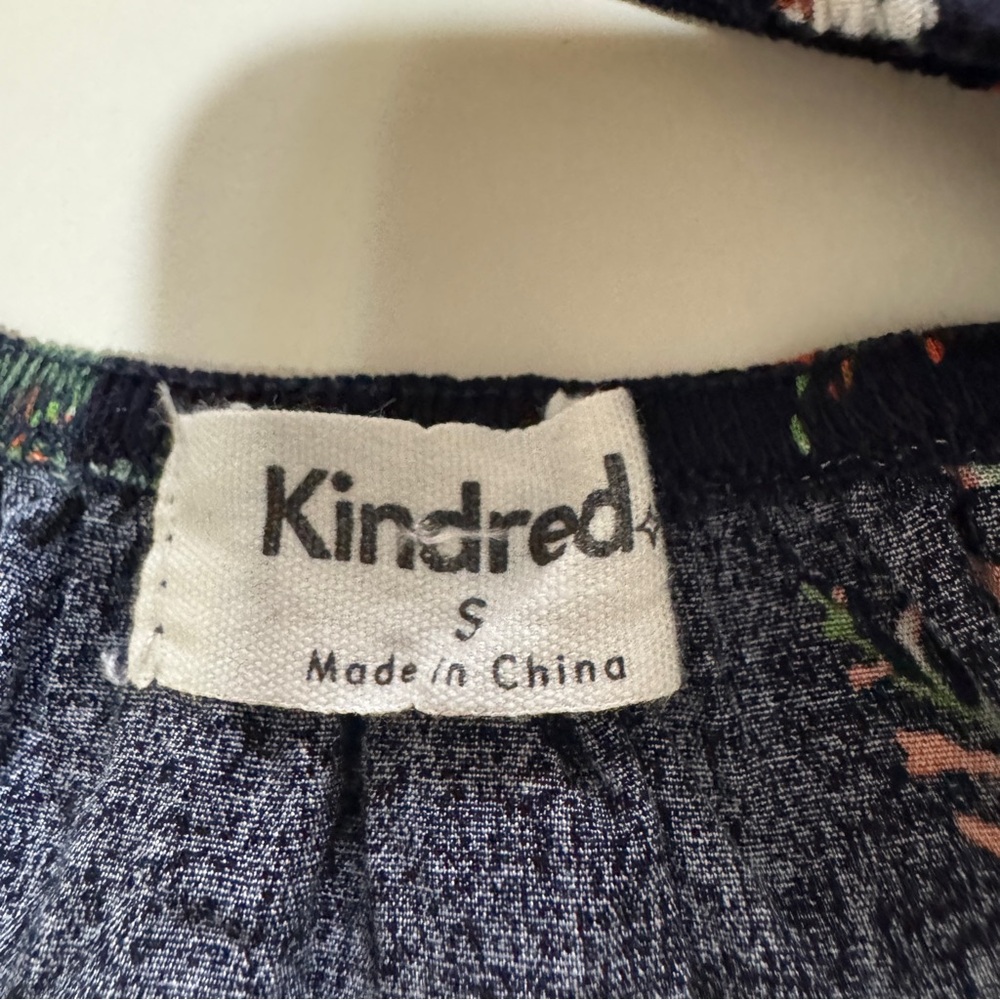 Kindred Anthropologie Womens Jumpsuit Size S Black Floral Wide Leg Casual Travel - Picture 12 of 13